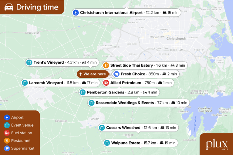 Walking and driving map example 2