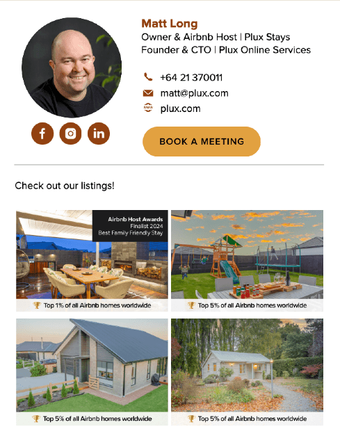 HTML email signature example